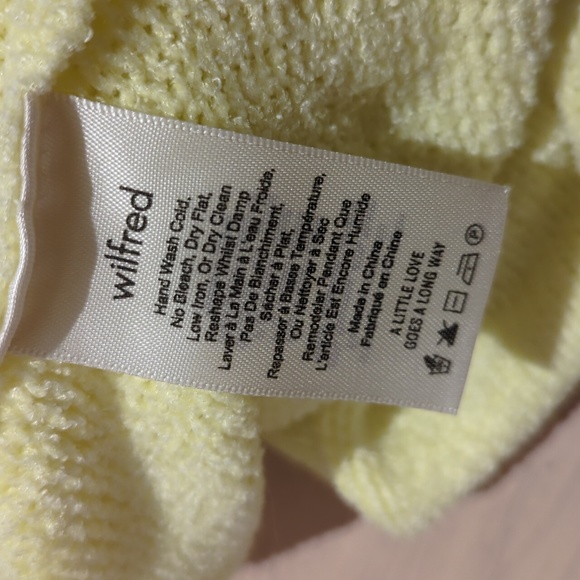 Aritzia Wilfred Mimi Sweater Fluro Lime/Yellow Small - Picture 5 of 8